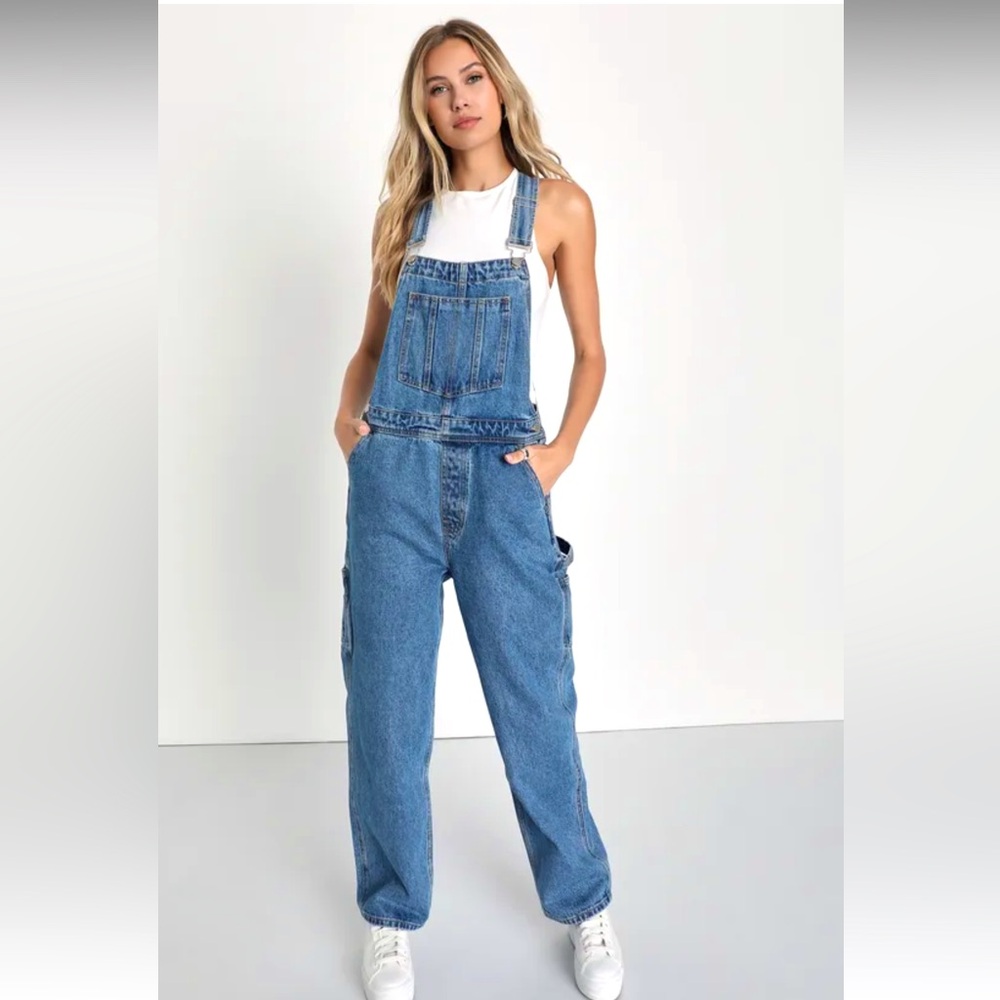 Carefree Charisma Medium Wash Denim Vintage Overalls